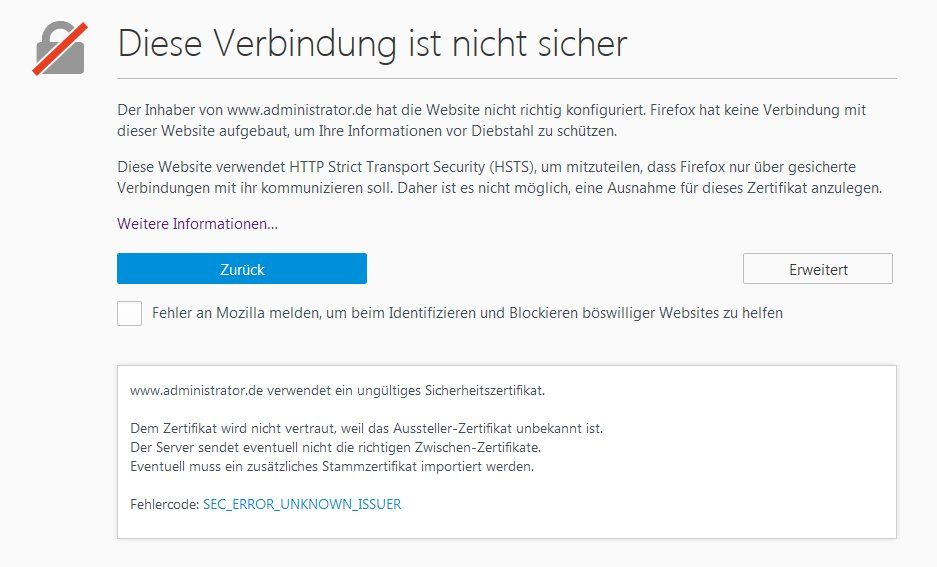 administrator.de.ssl.error