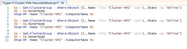 cluster-vm-herunterfahren