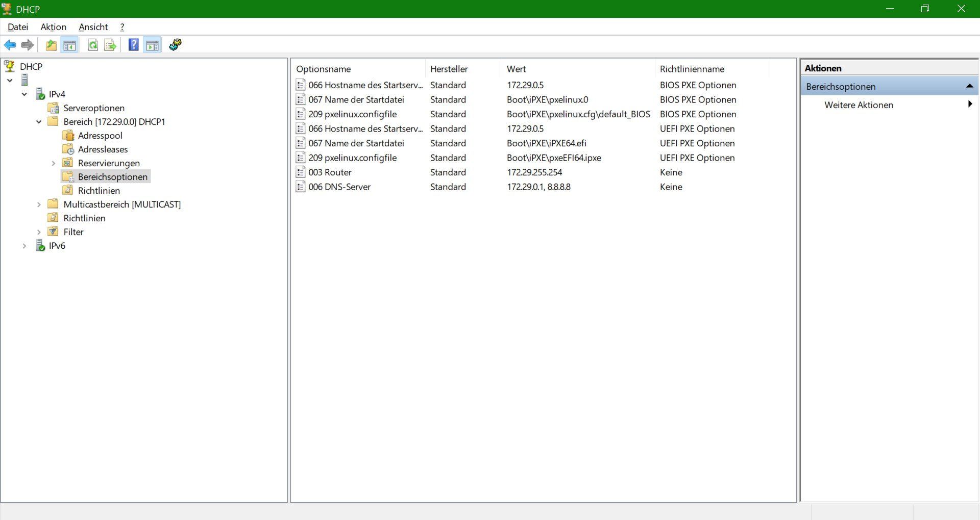 dhcp-bereichsoptionen
