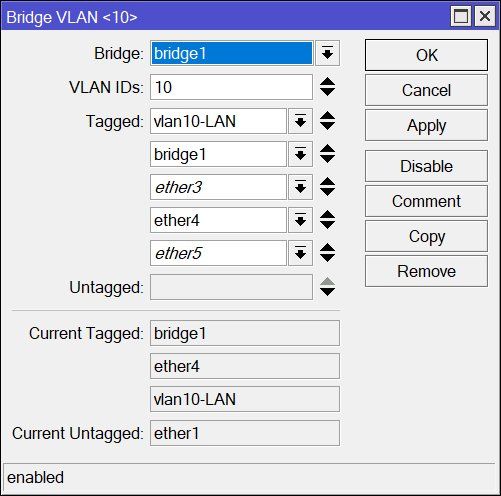 bridge vlans_bridge vlan 10