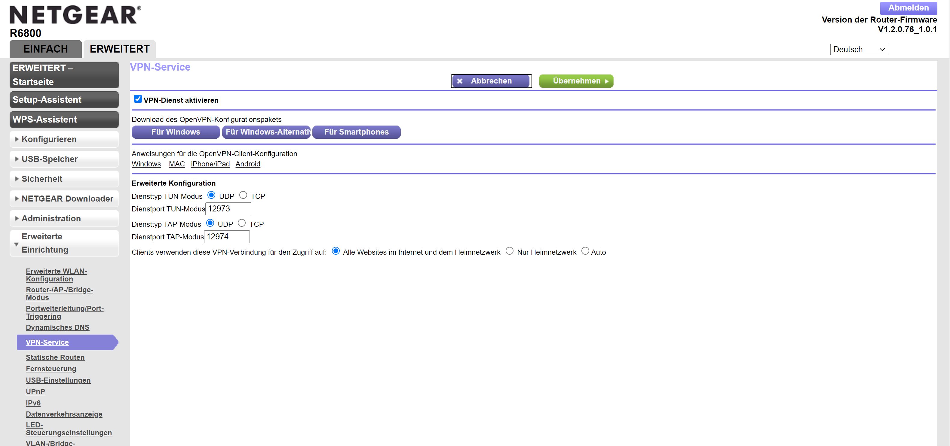 vpn server config