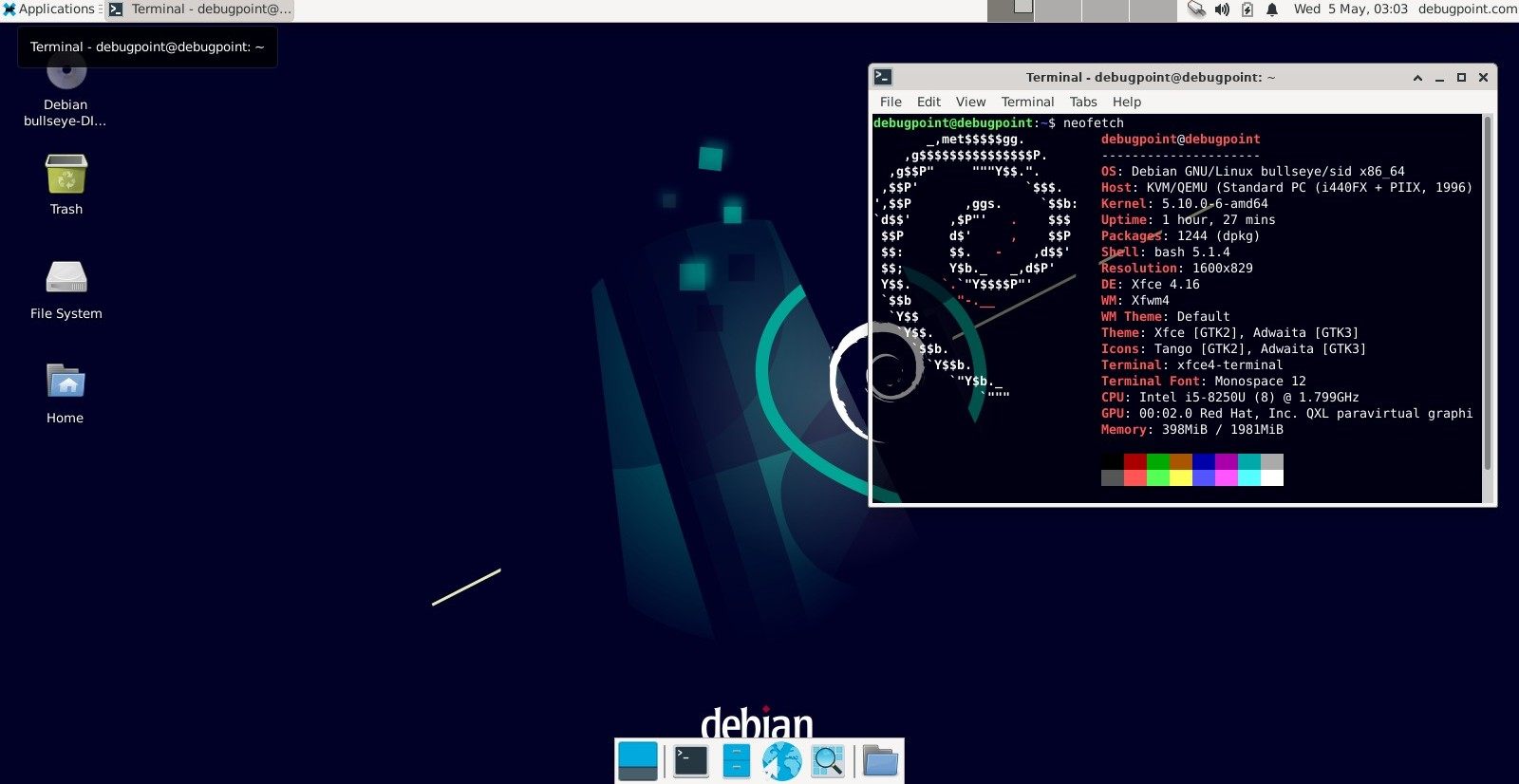 debian-11-bullseye-xfce-desktop