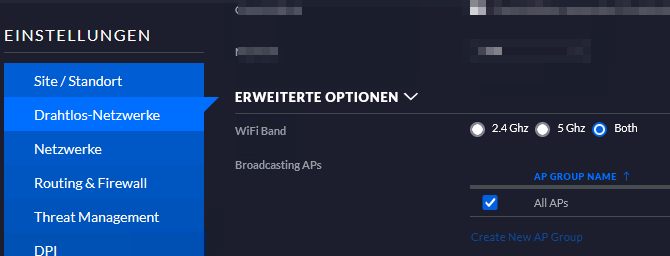 unifi-einstellungen