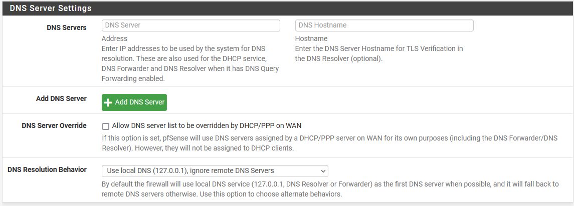 dns server settings