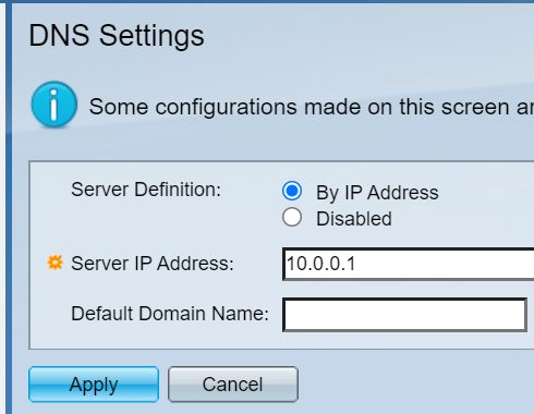 dns settings