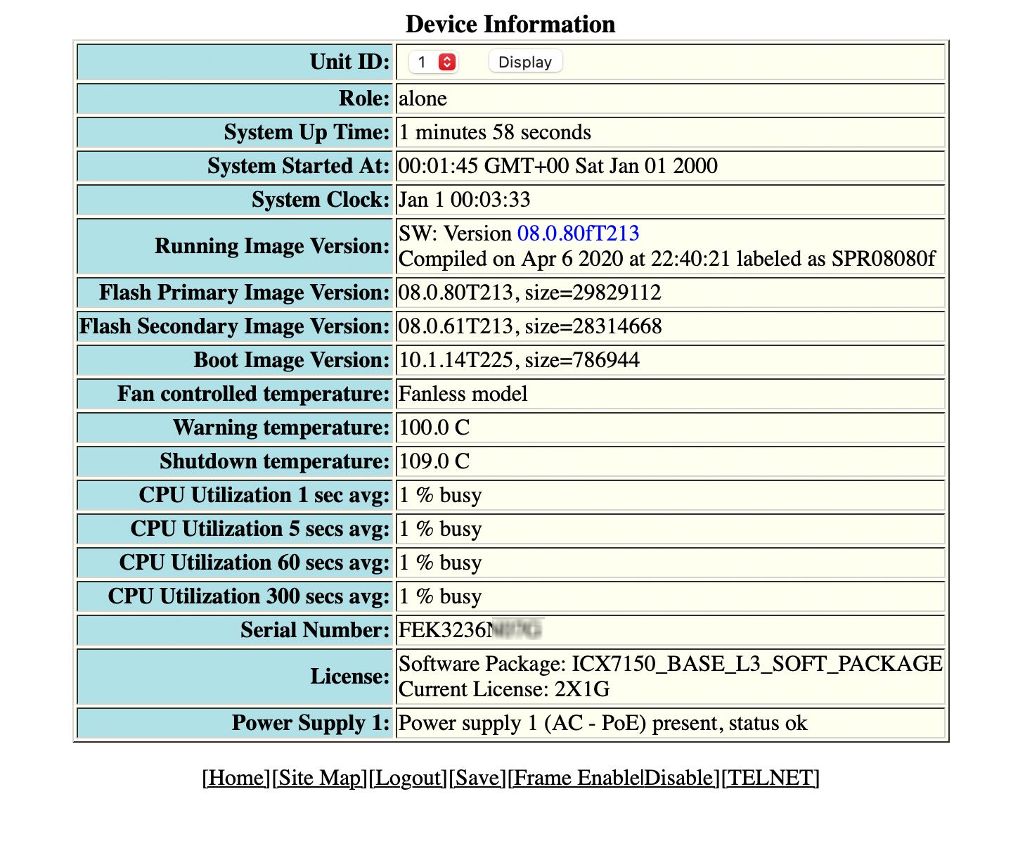 device info