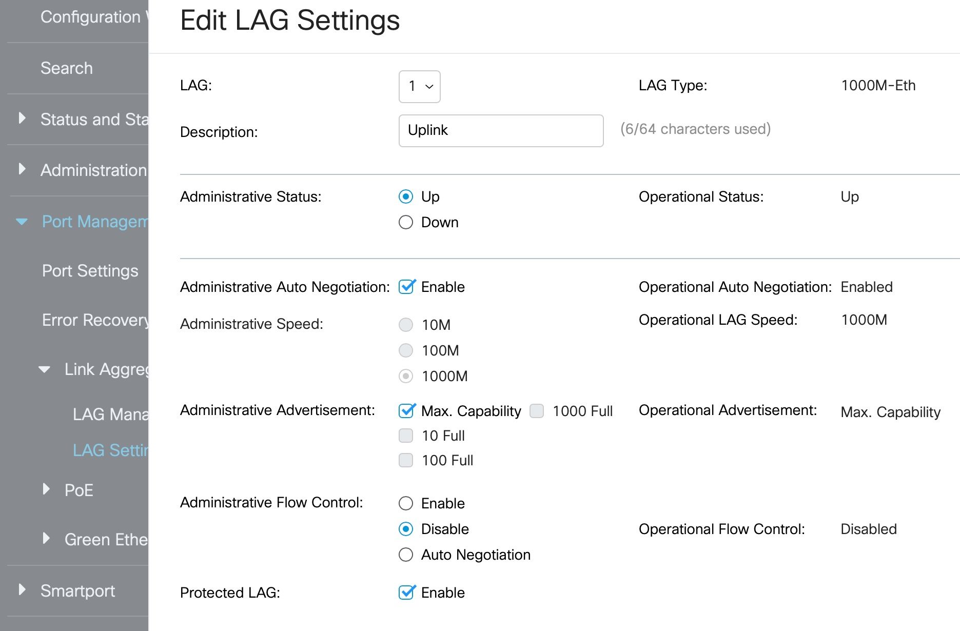 cisco-cbs350-8fp-lag-settings