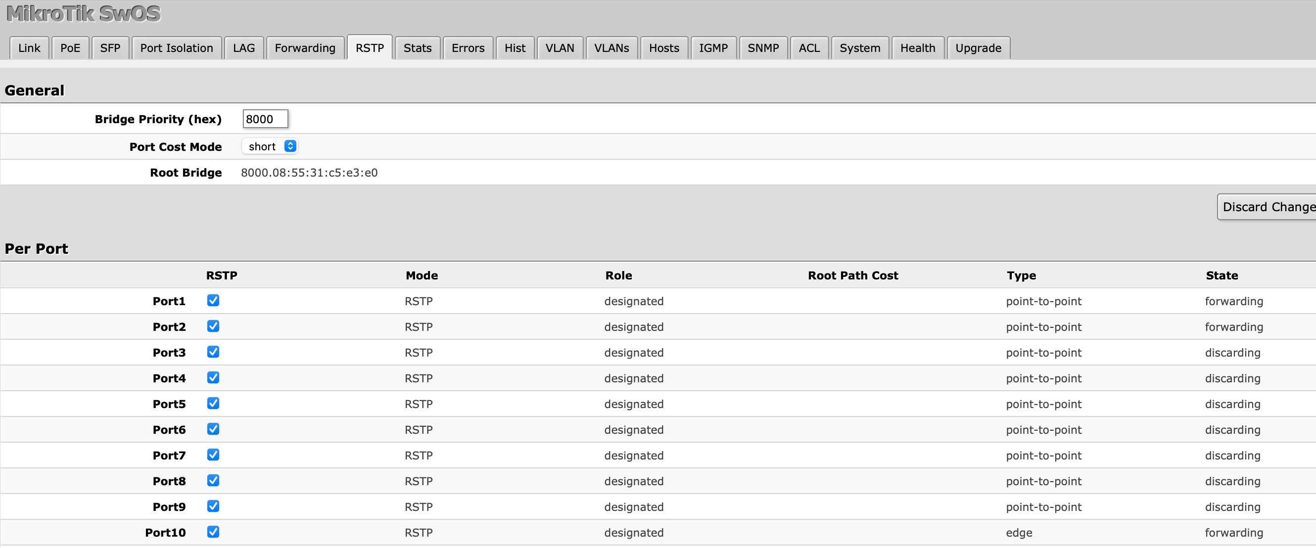 mikrotik crs328-24p-buero-rstp