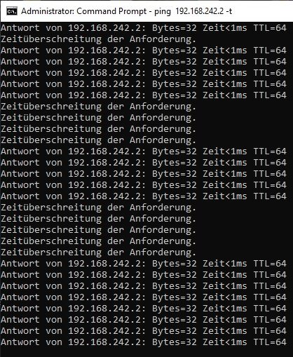 ping_242.1_auf 242.2_ueber_switch