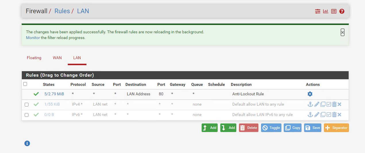 pfsense regeln