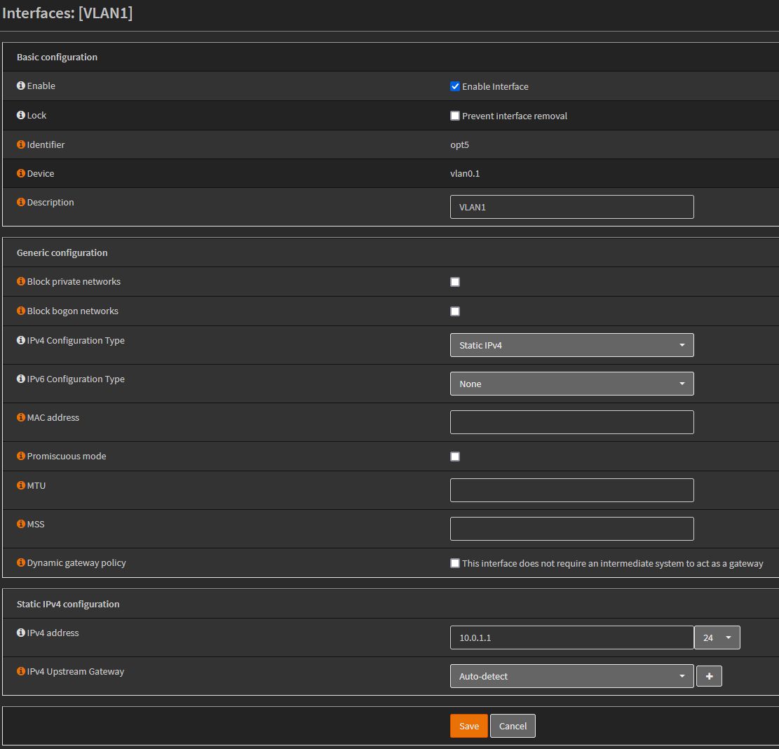 opnsense vlan1