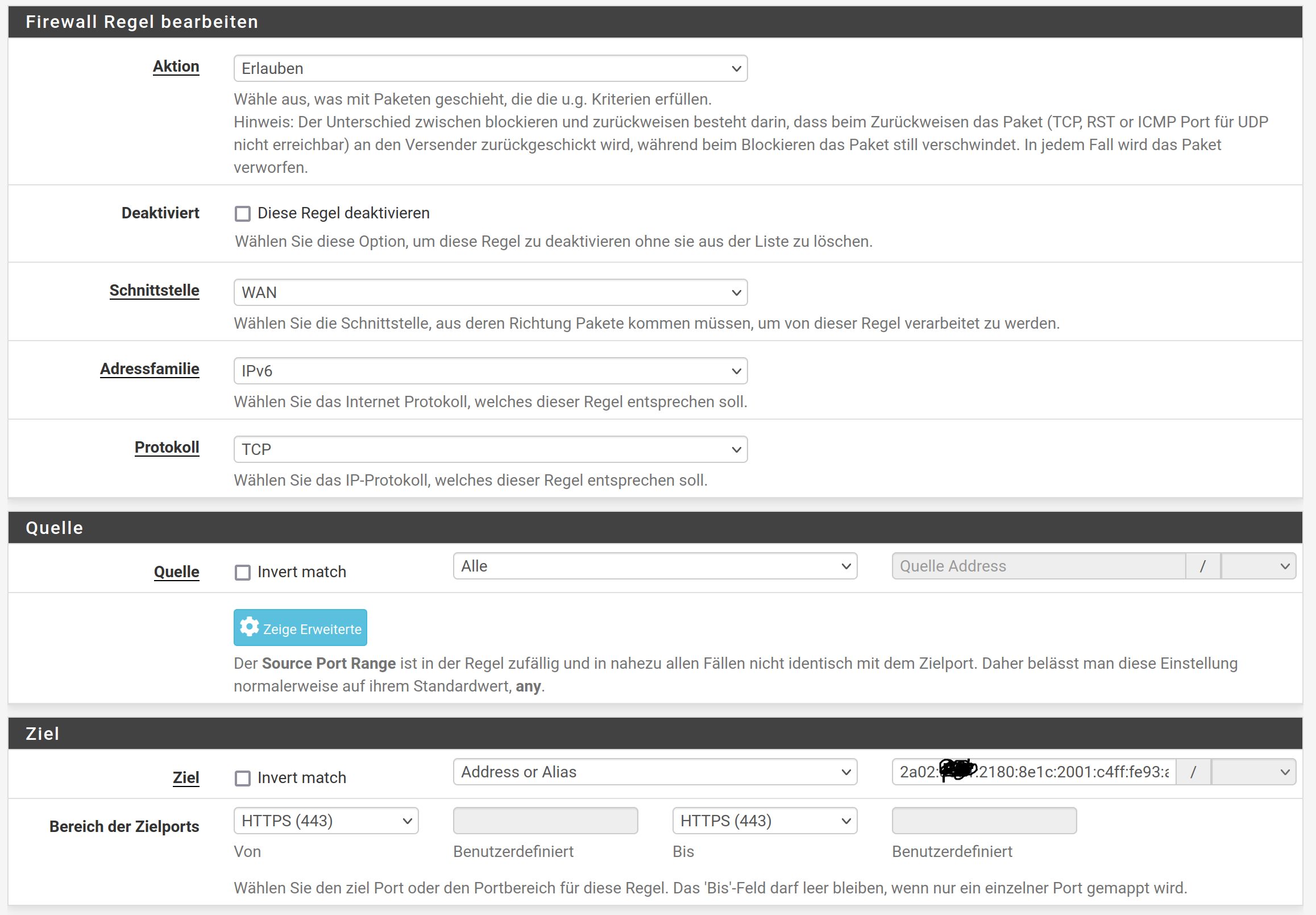 pfsense-ipv6-regel-1