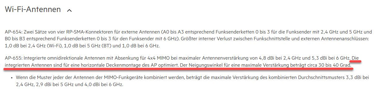 aruba ap 650er antennen