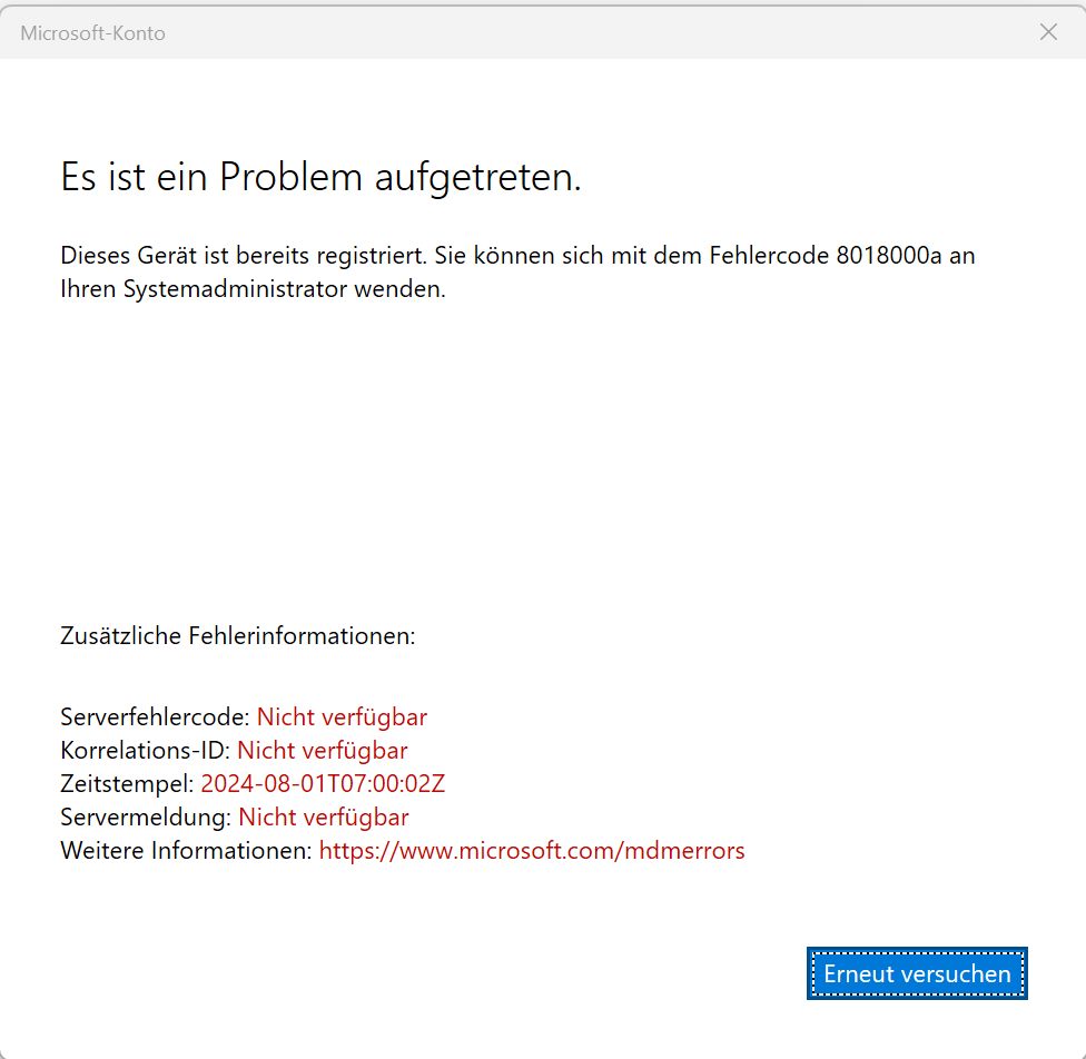 fehlermeldung beim eintritt azure domain (dxadmin)