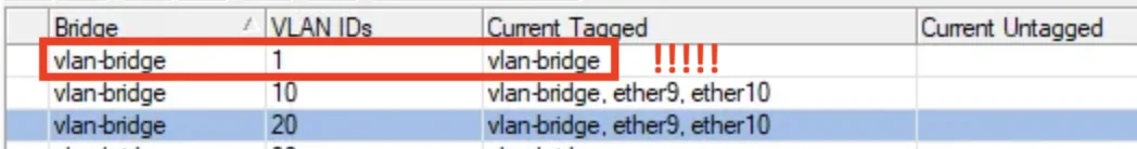 vlan1tagedports