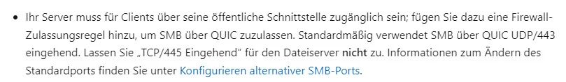 microsoft - doku - smb over quic - firewall