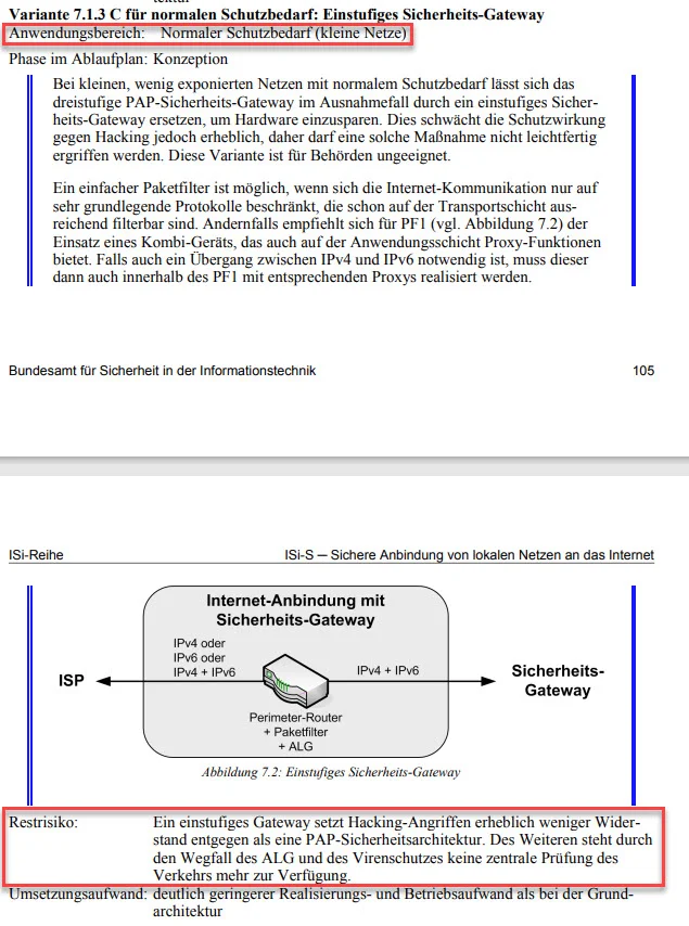 bsi - firewall - normaler schutzbedarf