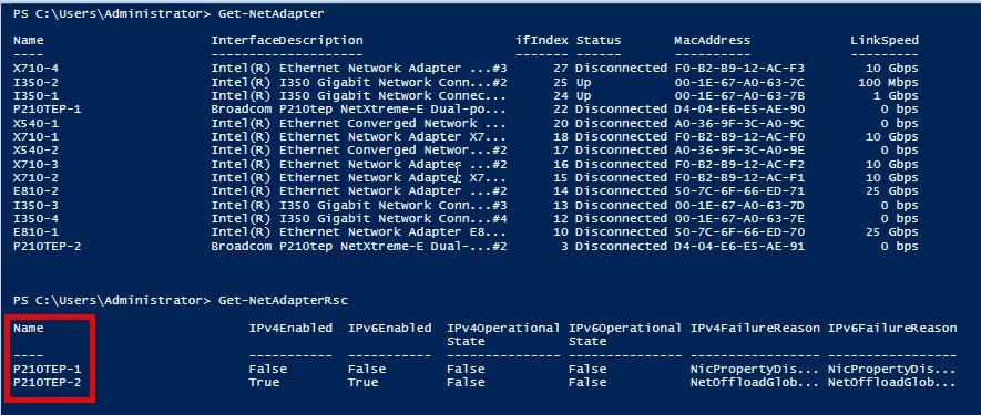 ws25 - intel nics - no rsc