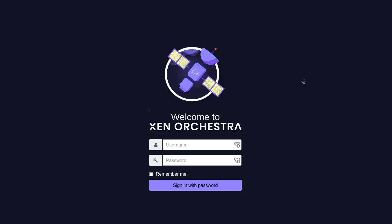 xenorchestra_loginscreen