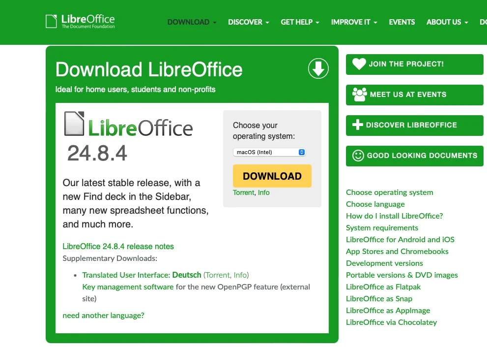 libreoffice installation