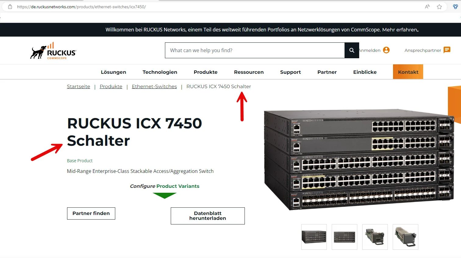 ruckus icx 7450 schalter