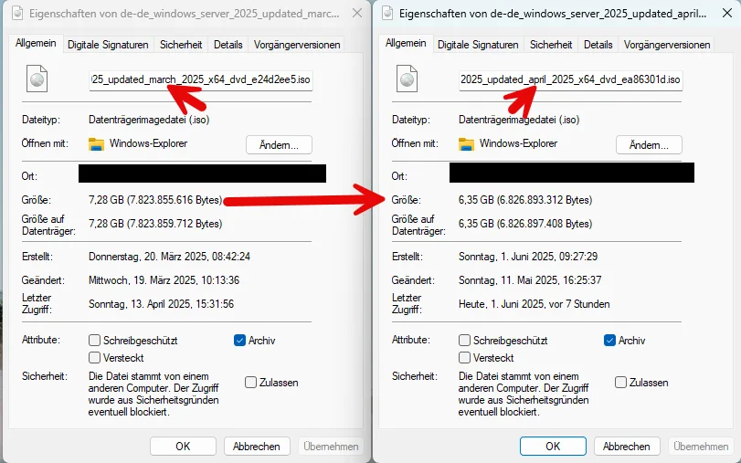 windows server 2025 - installations-isos seit dem april update um 1gb kleiner - 04