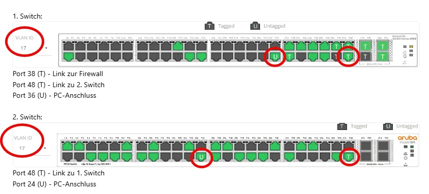 vlan problem zwischen 2 switchen - 01