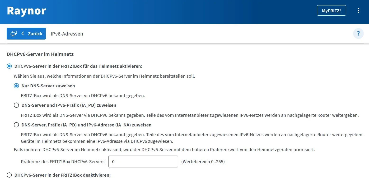 dhcp server deaktivieren