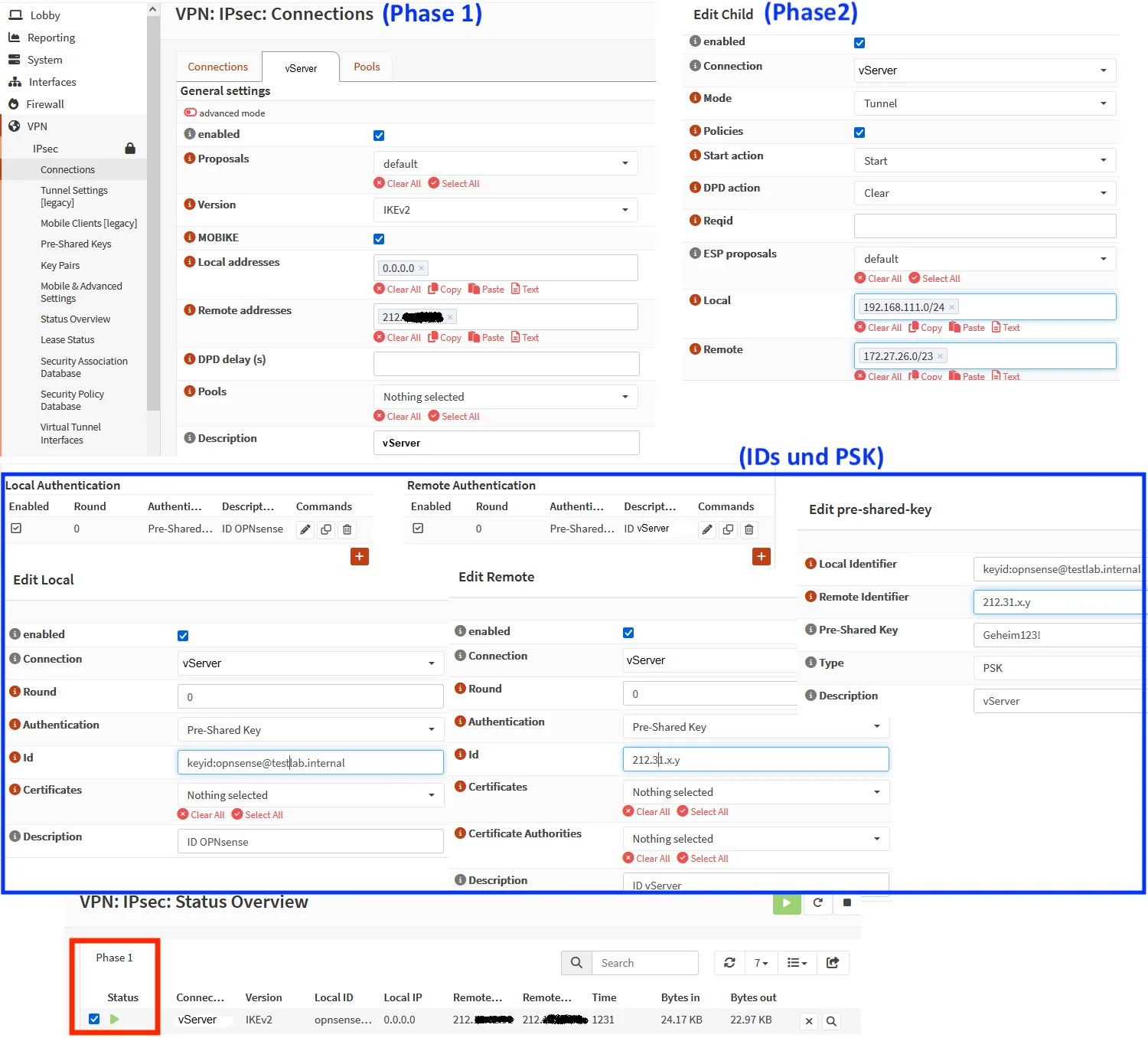 ikev2opnsense